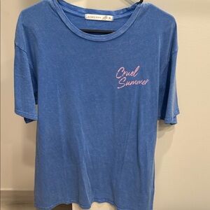 Altar'd State Blue Crew Neck Tee